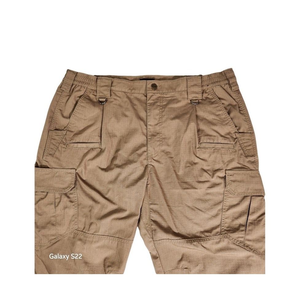CQR Tactical Pants Mens 40x30 Brown Excellent Ripstop Cargo Work Trouser Stealth - Picture 7 of 16